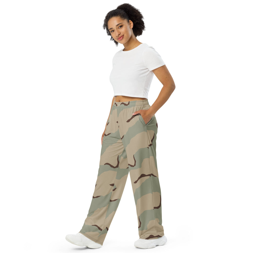 American Desert Combat Uniform (DCU) CAMO unisex wide-leg pants - Unisex Wide-Leg Pants