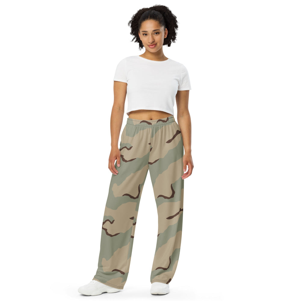 American Desert Combat Uniform (DCU) CAMO unisex wide-leg pants - Unisex Wide-Leg Pants