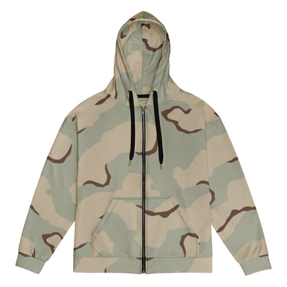 American Desert Combat Uniform (DCU) CAMO Unisex zip hoodie - 2XS - Zip Hoodie