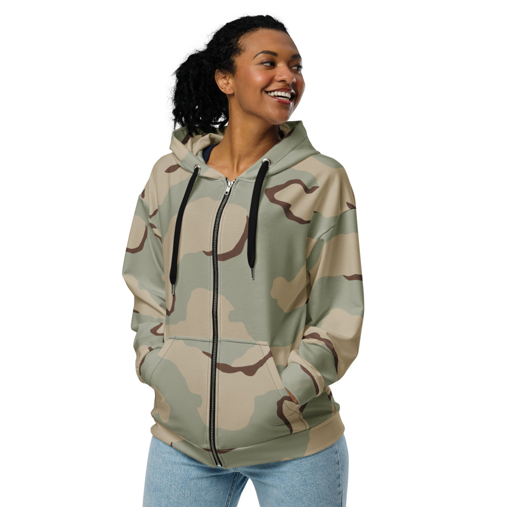 American Desert Combat Uniform (DCU) CAMO Unisex zip hoodie - Zip Hoodie