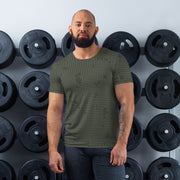 Desert Night Grid CAMO Mens Athletic T-Shirt - XS