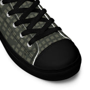 Desert Night Grid CAMO Mens High-Top Canvas Shoes