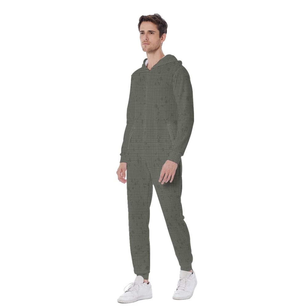 American Desert Night Camouflage Pattern (DNCP) CAMO Men’s Hooded Jumpsuit - Mens