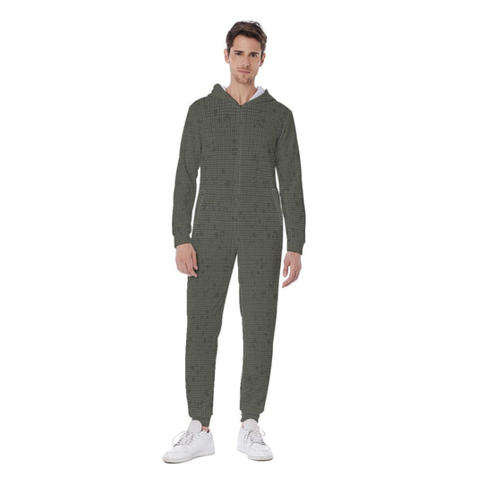 American Desert Night Camouflage Pattern (DNCP) CAMO Men’s Hooded Jumpsuit - S / White - Mens