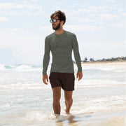 Desert Night Grid CAMO Mens Long-Sleeve Rash Guard - XS