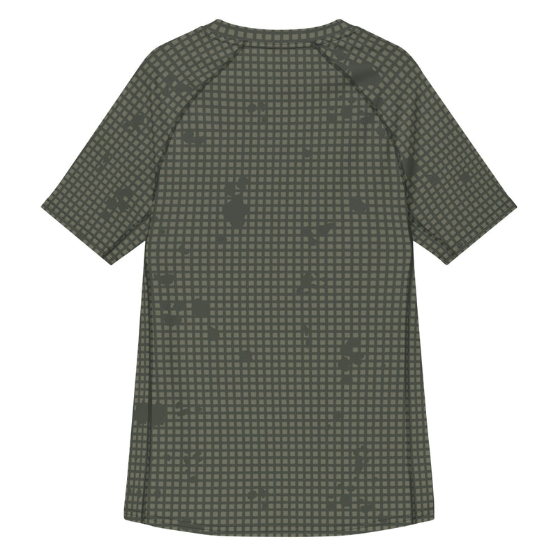 Desert Night Grid CAMO Mens Short-Sleeve Rash Guard