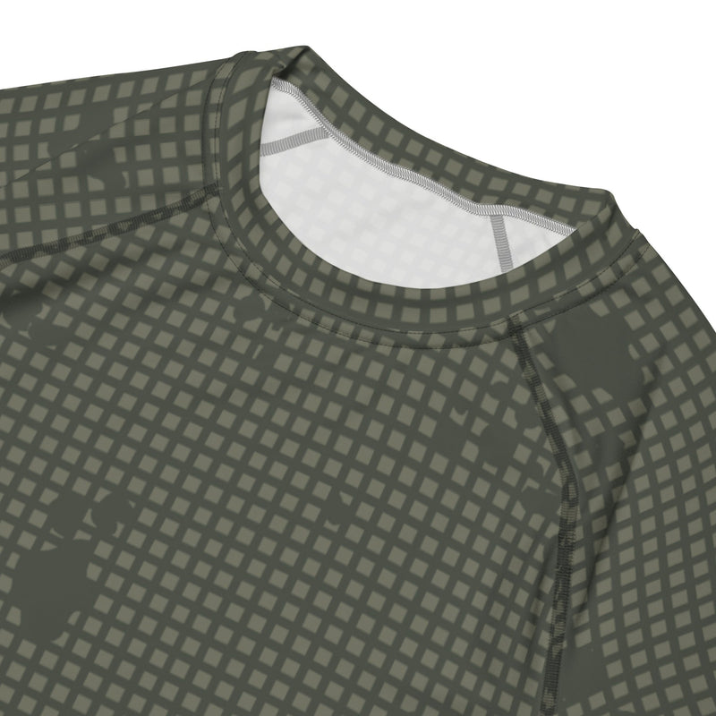 Desert Night Grid CAMO Mens Short-Sleeve Rash Guard