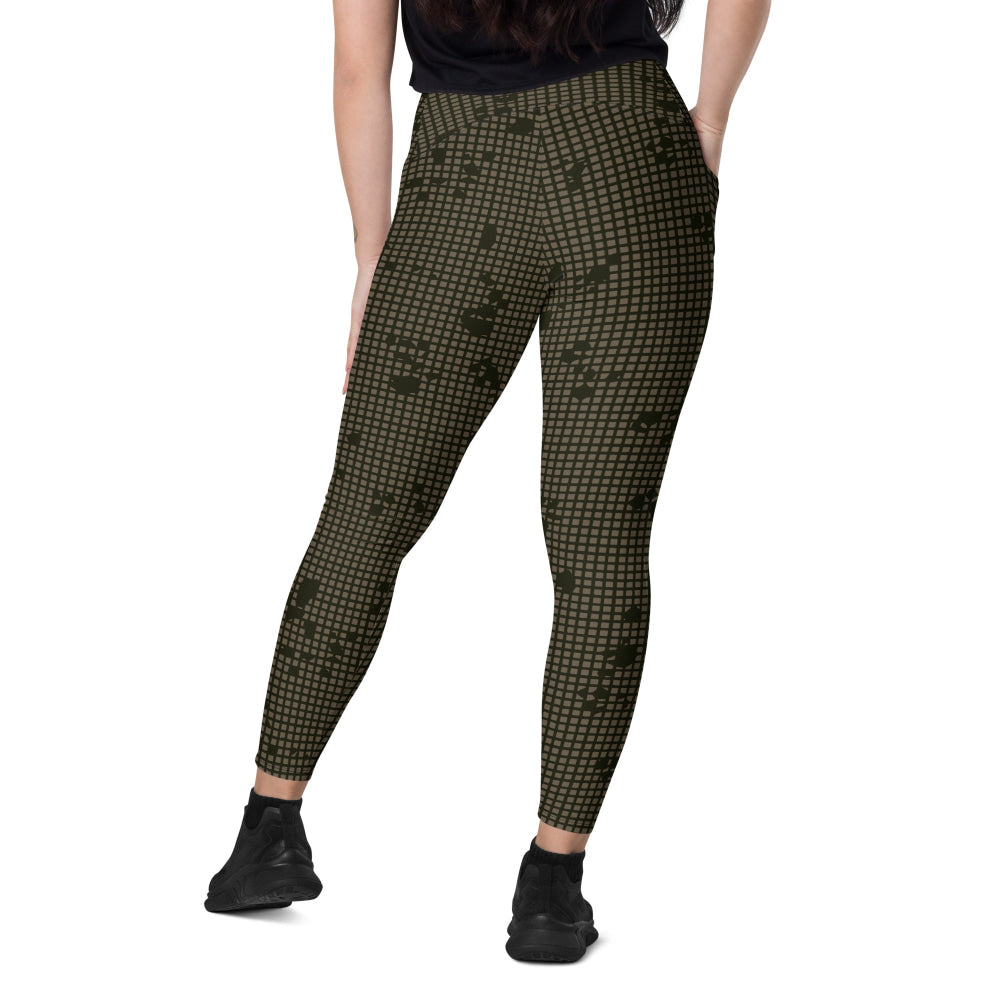 American Desert Night Camouflage Pattern (DNCP) Midnight CAMO Leggings with pockets - Womens With Pockets