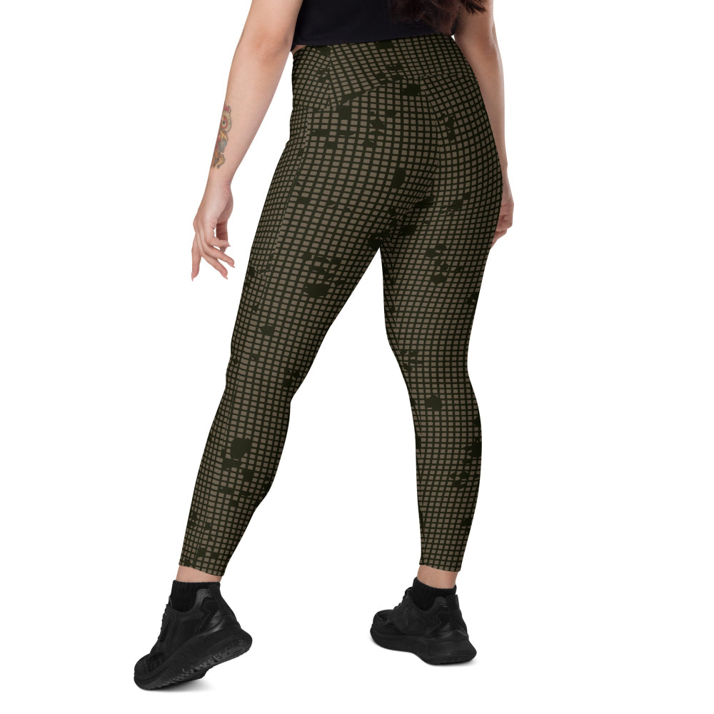 American Desert Night Camouflage Pattern (DNCP) Midnight CAMO Leggings with pockets - Womens With Pockets