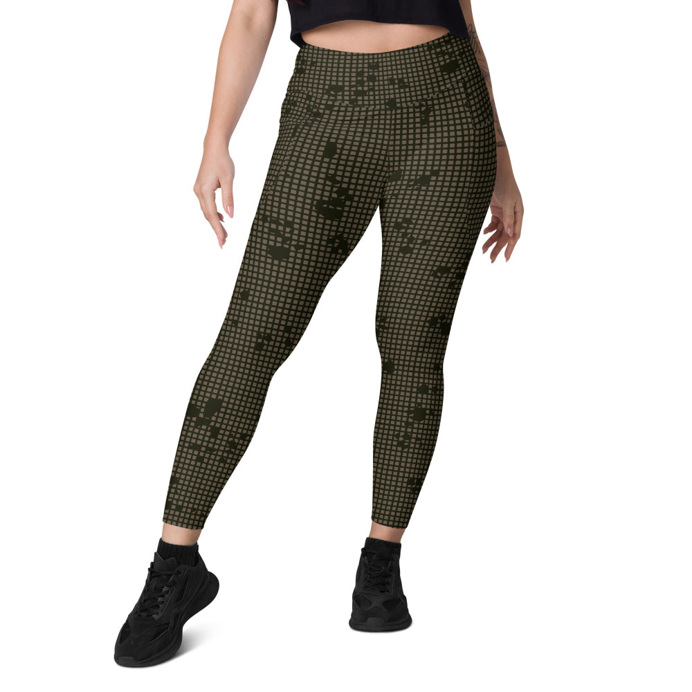 American Desert Night Camouflage Pattern (DNCP) Midnight CAMO Leggings with pockets - Womens With Pockets