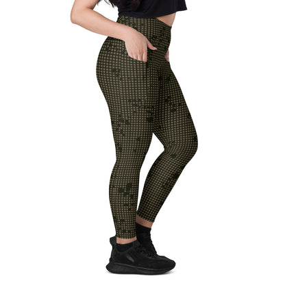 American Desert Night Camouflage Pattern (DNCP) Midnight CAMO Leggings with pockets - Womens With Pockets