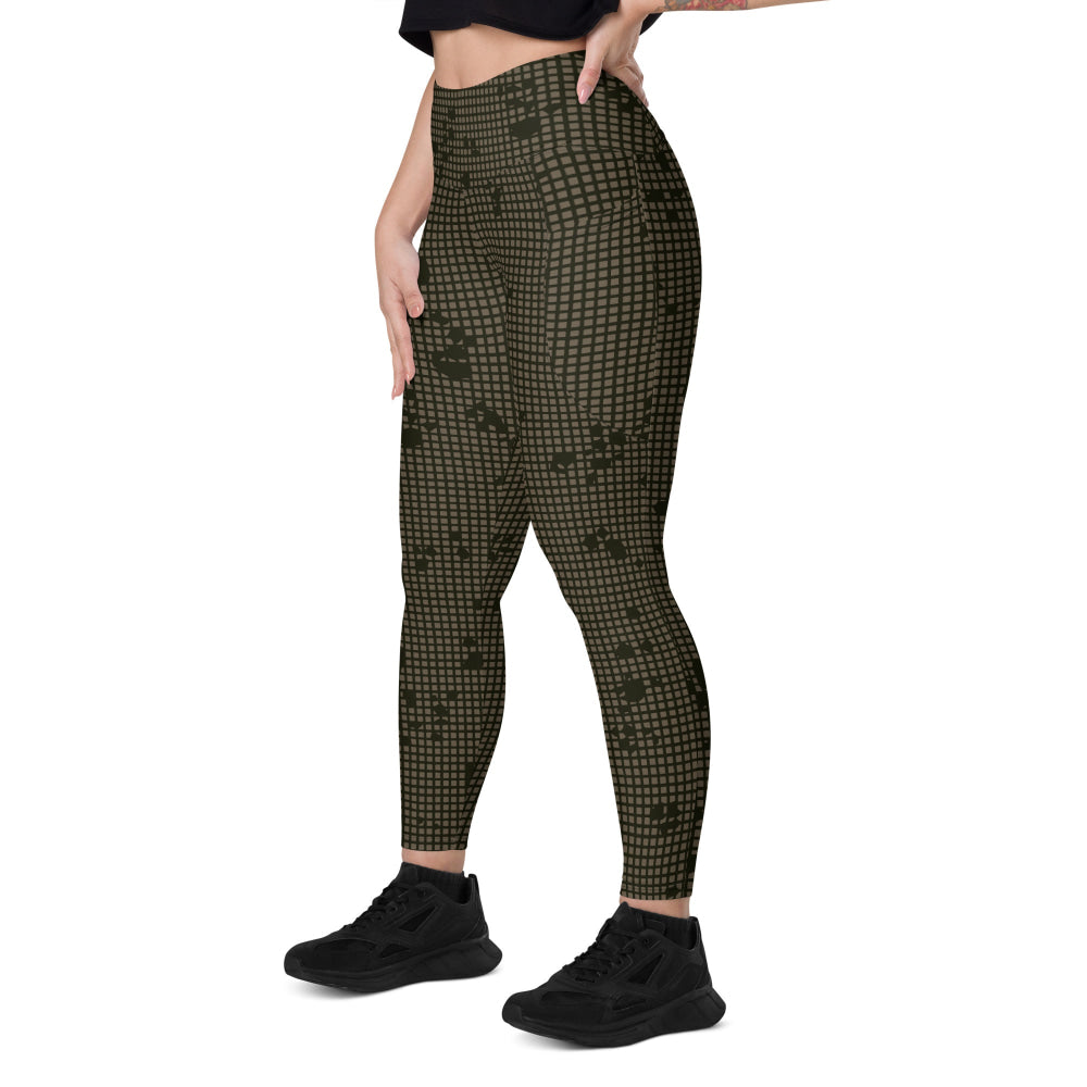 American Desert Night Camouflage Pattern (DNCP) Midnight CAMO Leggings with pockets - Womens With Pockets