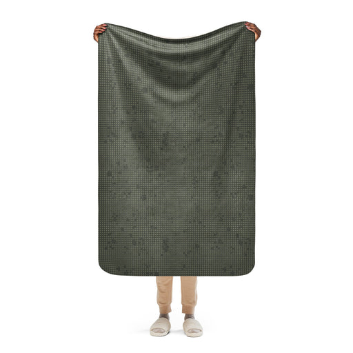 Desert Night Grid CAMO Sherpa Blanket - 37″×57″