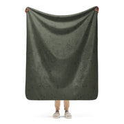Desert Night Grid CAMO Sherpa Blanket - 50″×60″