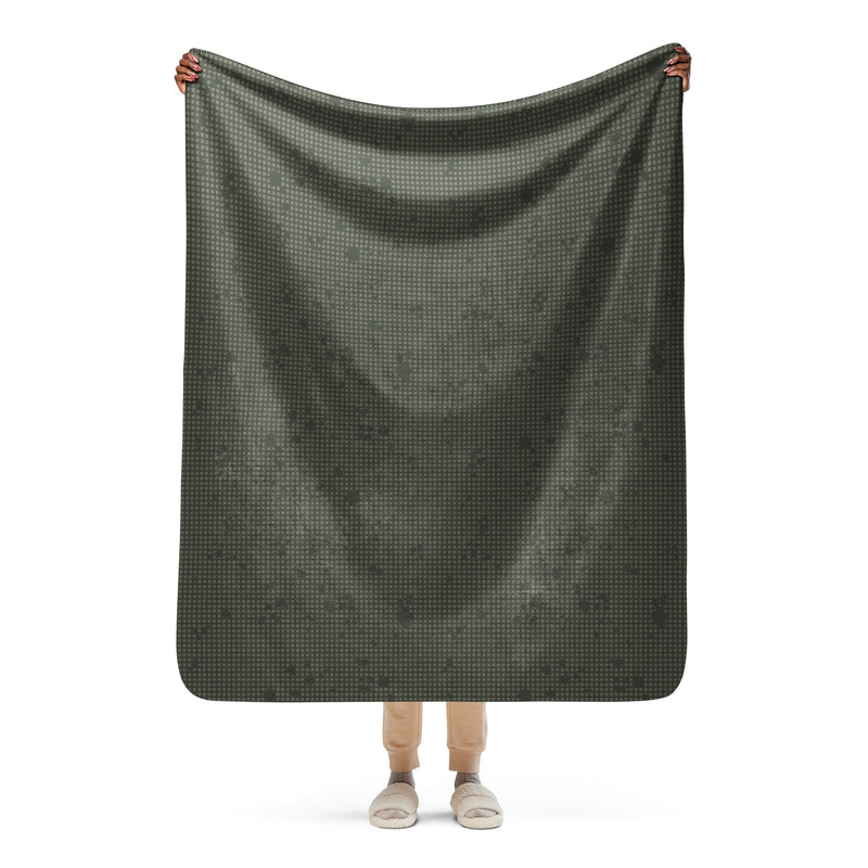 Desert Night Grid CAMO Sherpa Blanket - 50″×60″