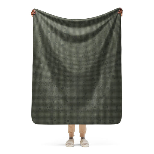 Desert Night Grid CAMO Sherpa Blanket - 50″×60″