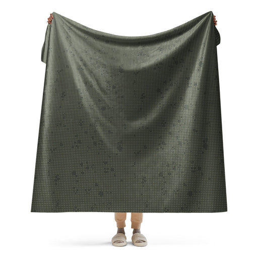 Desert Night Grid CAMO Sherpa Blanket - 60″×80″