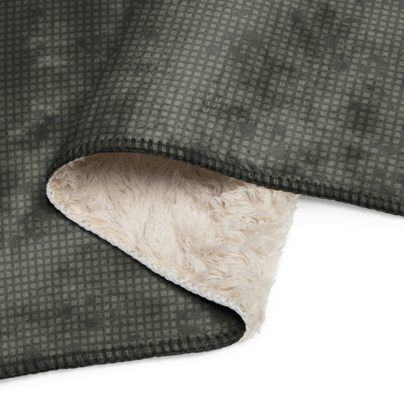 Desert Night Grid CAMO Sherpa Blanket