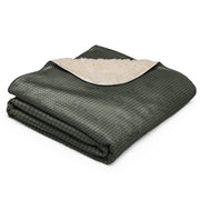 Desert Night Grid CAMO Sherpa Blanket