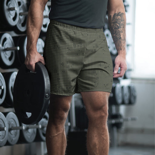 Desert Night Grid CAMO Unisex Athletic Long Shorts - XS