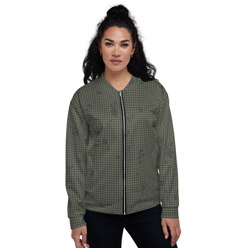 Desert Night Grid CAMO Unisex Bomber Jacket
