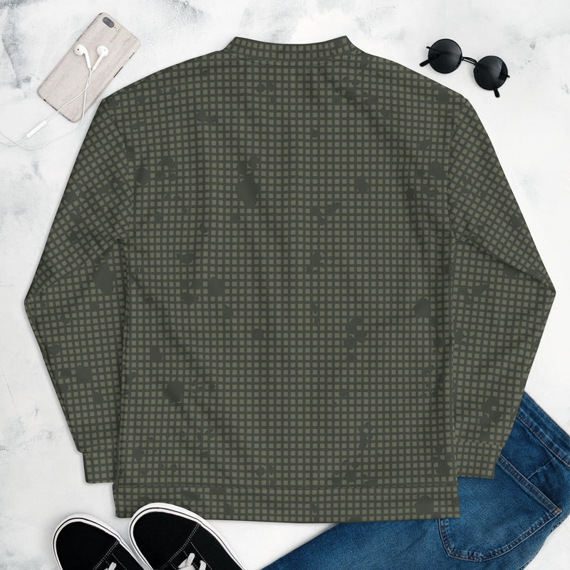 Desert Night Grid CAMO Unisex Bomber Jacket