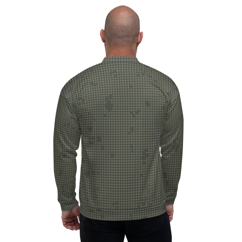 Desert Night Grid CAMO Unisex Bomber Jacket