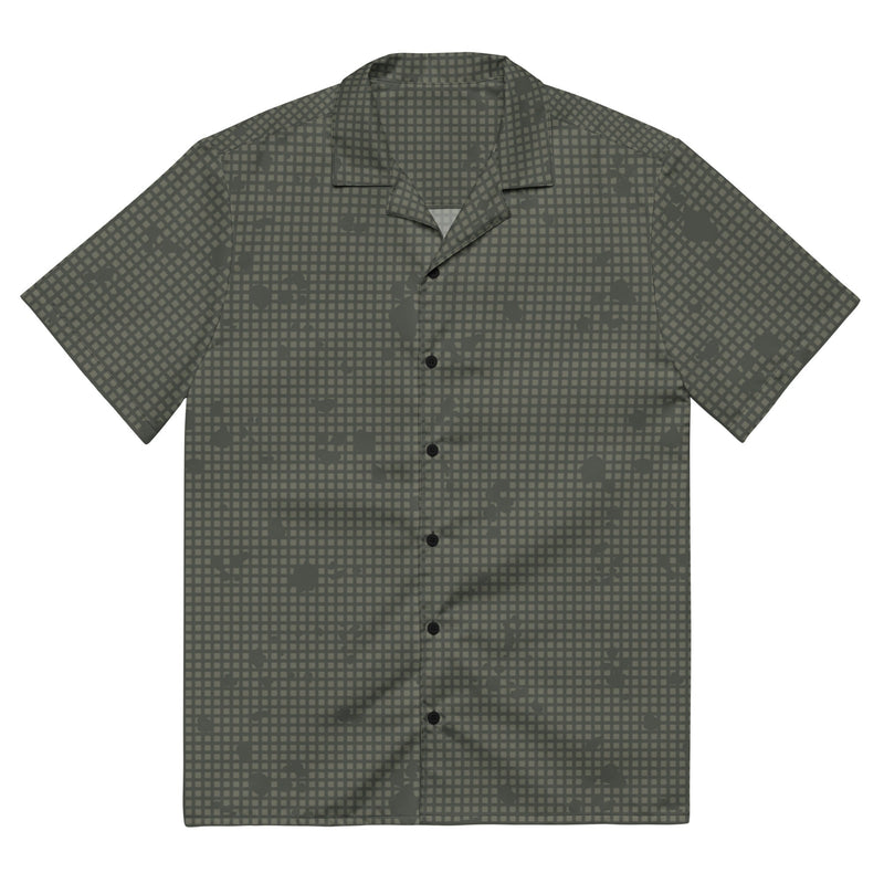 Desert Night Grid CAMO Unisex Short-Sleeve Button Shirt - 2XS