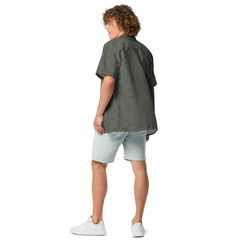 Desert Night Grid CAMO Unisex Short-Sleeve Button Shirt