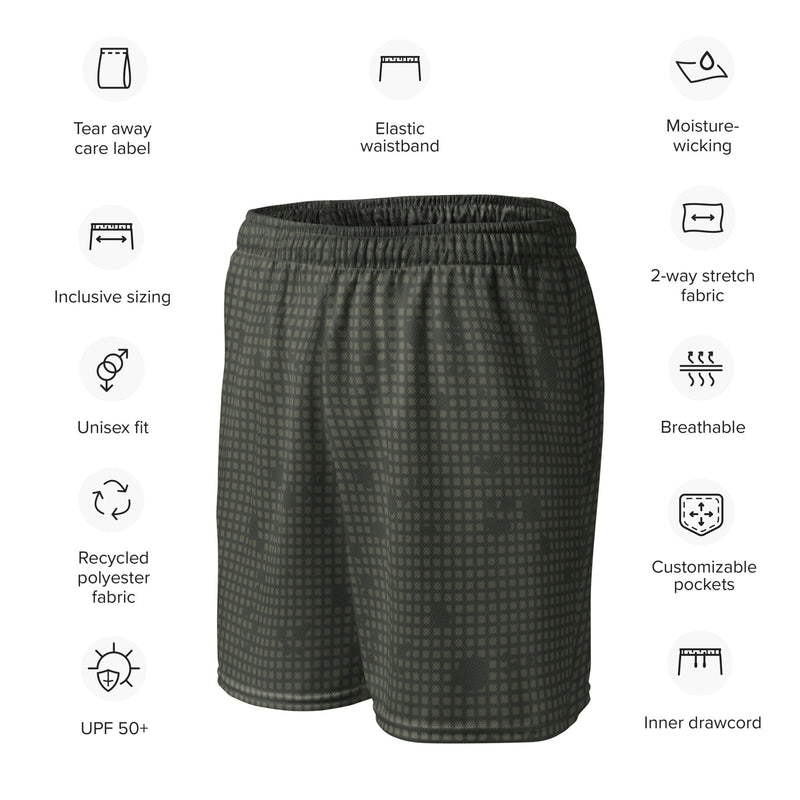 Desert Night Grid CAMO Unisex Mesh Shorts