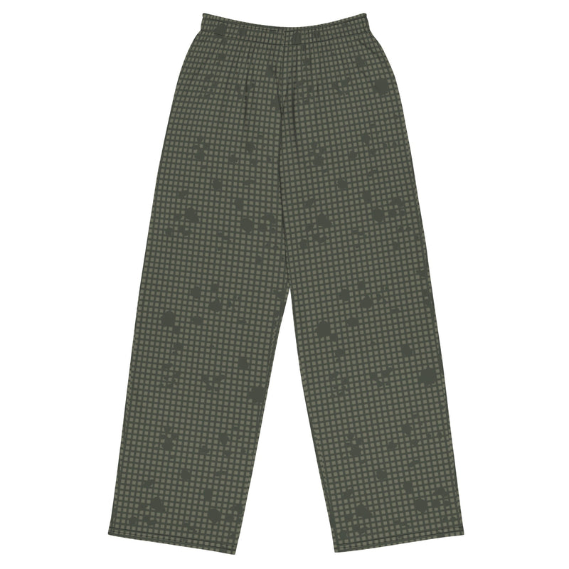 Desert Night Grid CAMO Unisex Wide-Leg Leisure Pants - 2XS