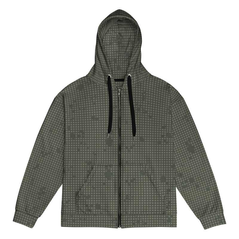Desert Night Grid CAMO Unisex Zip Hoodie - 2XS