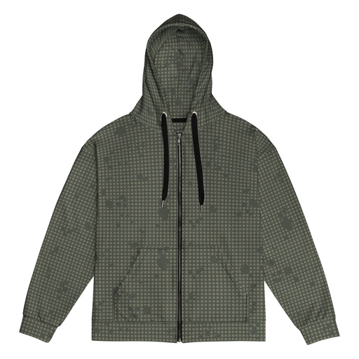 Desert Night Grid CAMO Unisex Zip Hoodie - 2XS