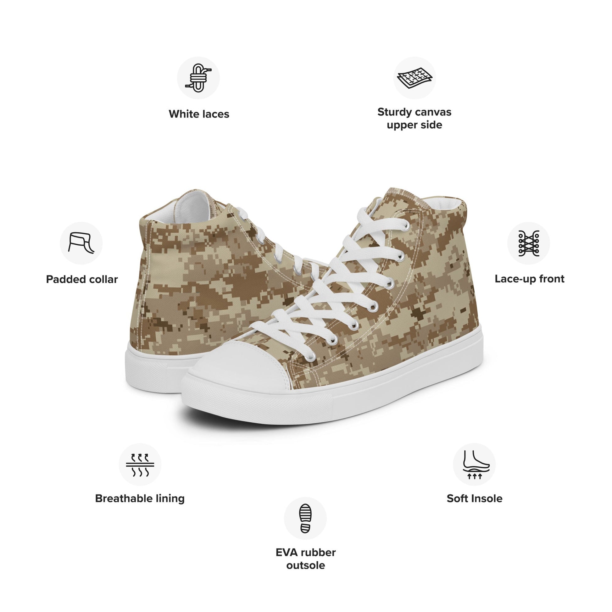 American Digital AOR-1 CAMO Mens high top canvas shoes - High Top Canvas Shoes