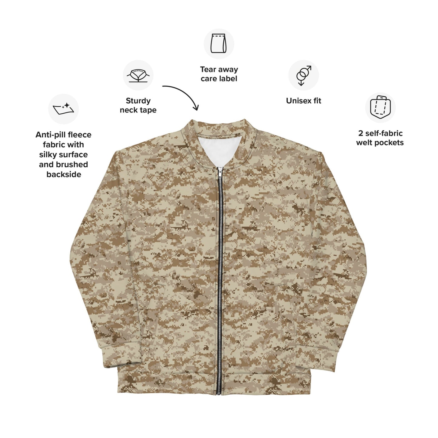 American Digital AOR-1 CAMO Unisex Bomber Jacket - Jackets