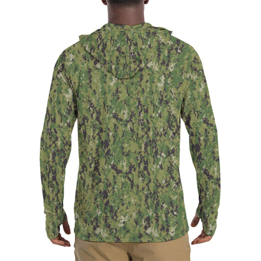 American Digital AOR-2 CAMO Mens Sunscreen Sports Hoodie With Thumb Holes - Hoodies