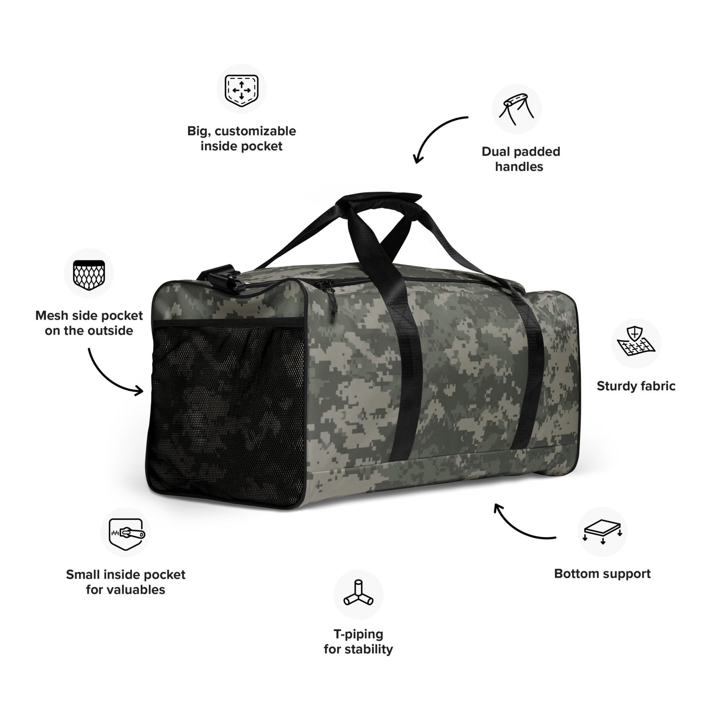American Digital Army Combat Uniform (ACU) CAMO Duffle bag - Bags