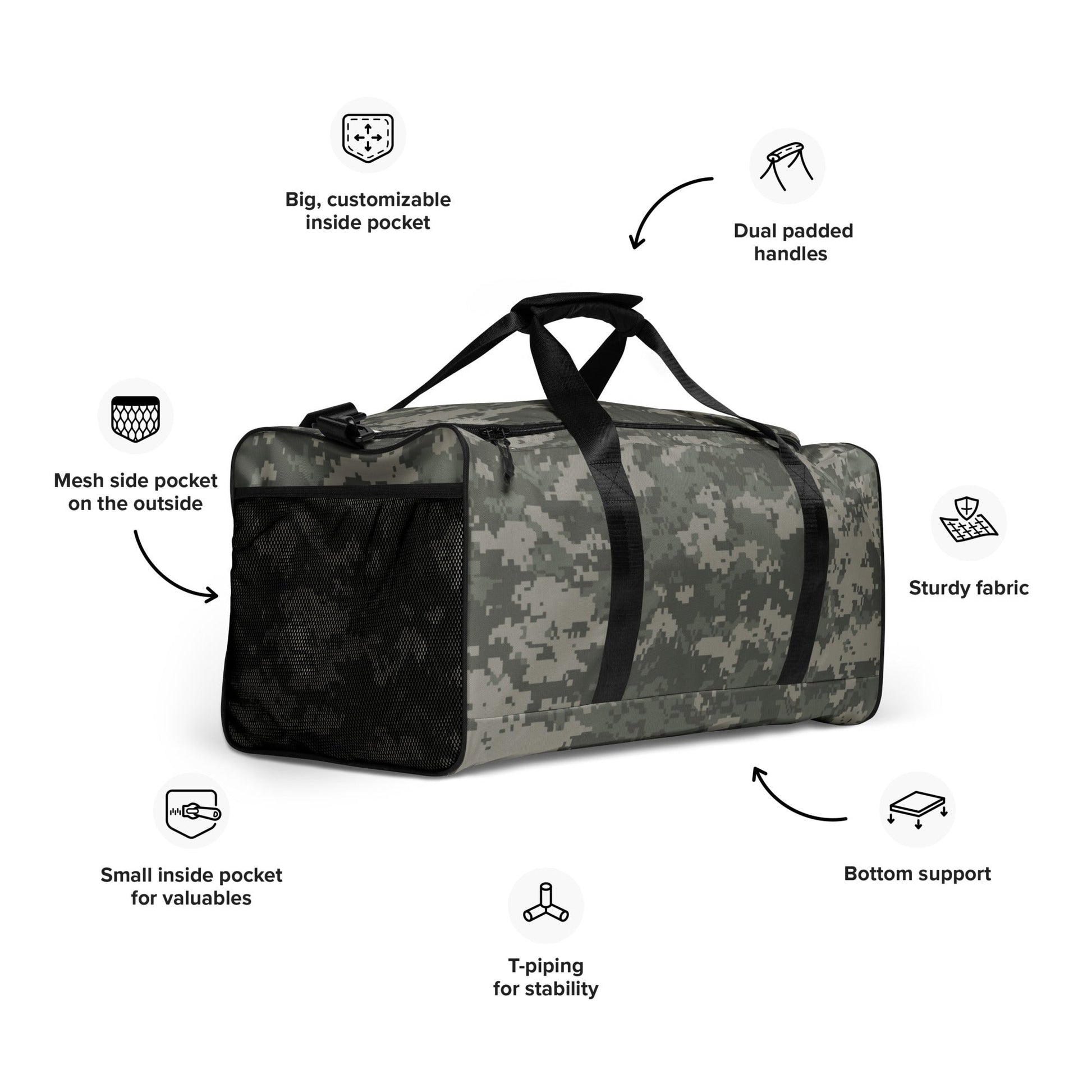 American Digital Army Combat Uniform (ACU) CAMO Duffle bag - Bags