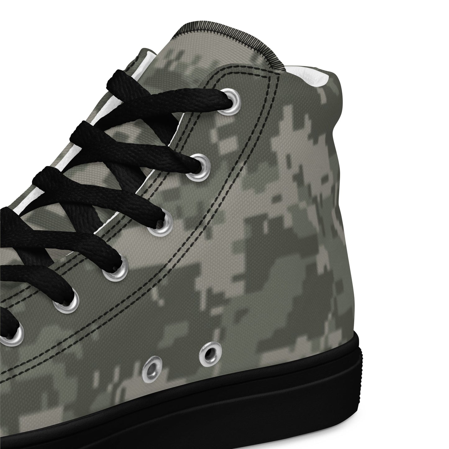 American Digital Army Combat Uniform (ACU) CAMO Mens high top canvas shoes - High Top Canvas Shoes