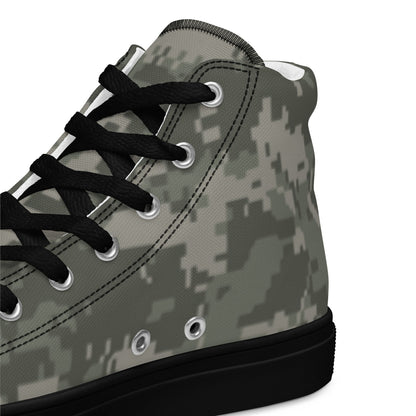 American Digital Army Combat Uniform (ACU) CAMO Mens high top canvas shoes - High Top Canvas Shoes