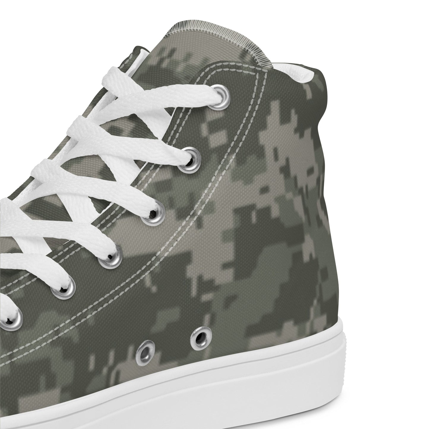 American Digital Army Combat Uniform (ACU) CAMO Mens high top canvas shoes - High Top Canvas Shoes