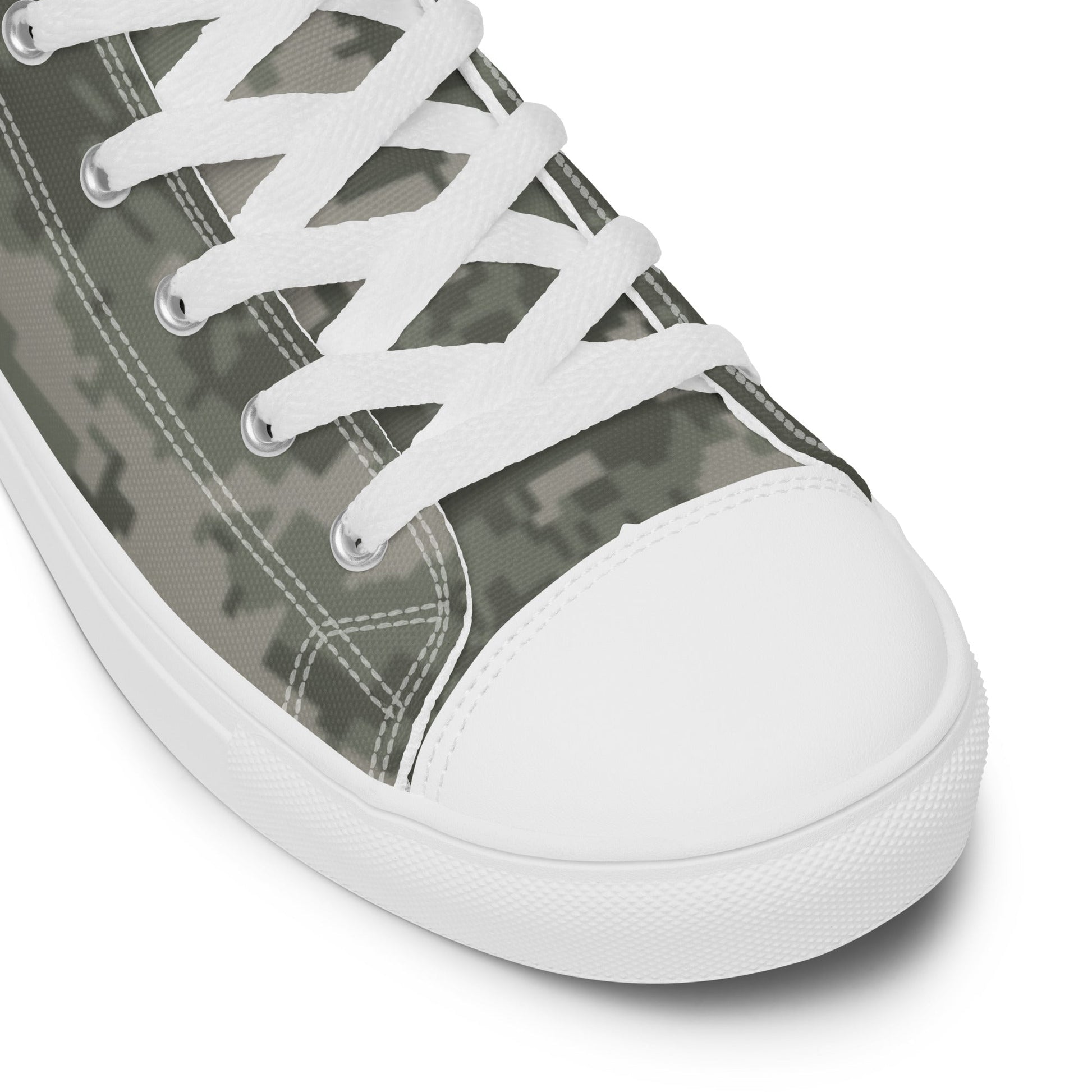 American Digital Army Combat Uniform (ACU) CAMO Mens high top canvas shoes - High Top Canvas Shoes