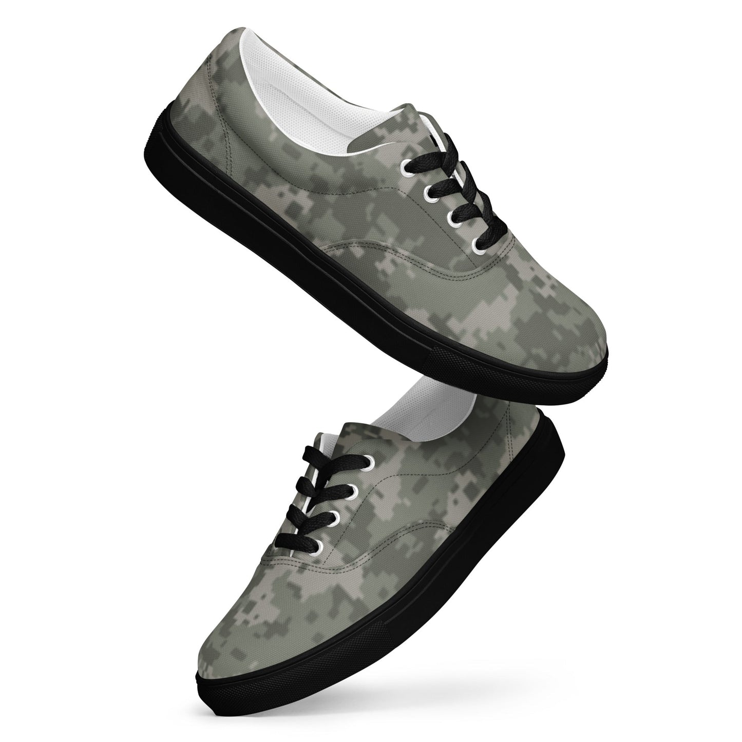 American Digital Army Combat Uniform (ACU) CAMO Mens Lace-Up Canvas Shoes - Lace-up