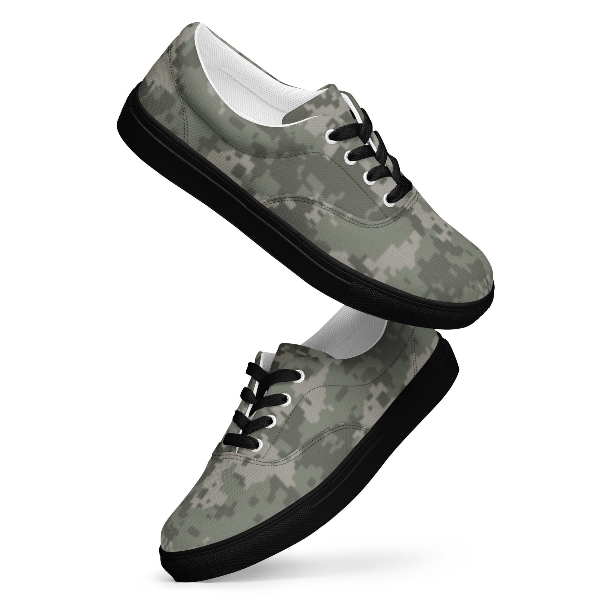 American Digital Army Combat Uniform (ACU) CAMO Mens Lace-Up Canvas Shoes - Lace-up