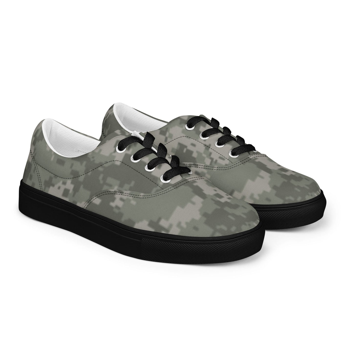American Digital Army Combat Uniform (ACU) CAMO Mens Lace-Up Canvas Shoes - Lace-up