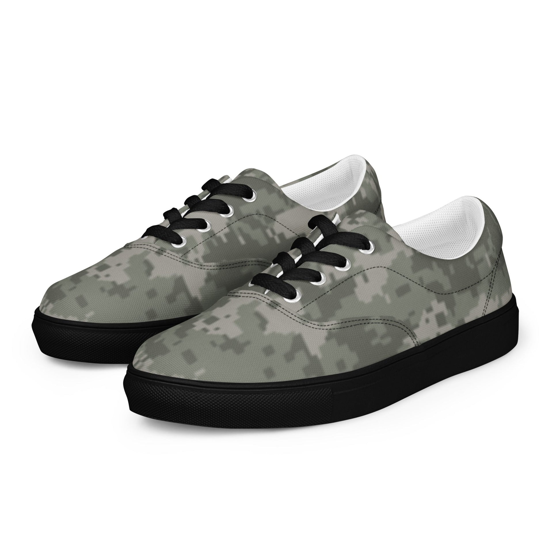 American Digital Army Combat Uniform (ACU) CAMO Mens Lace-Up Canvas Shoes - Lace-up