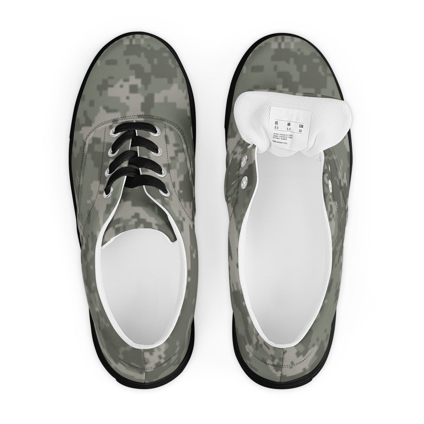 American Digital Army Combat Uniform (ACU) CAMO Mens Lace-Up Canvas Shoes - Lace-up