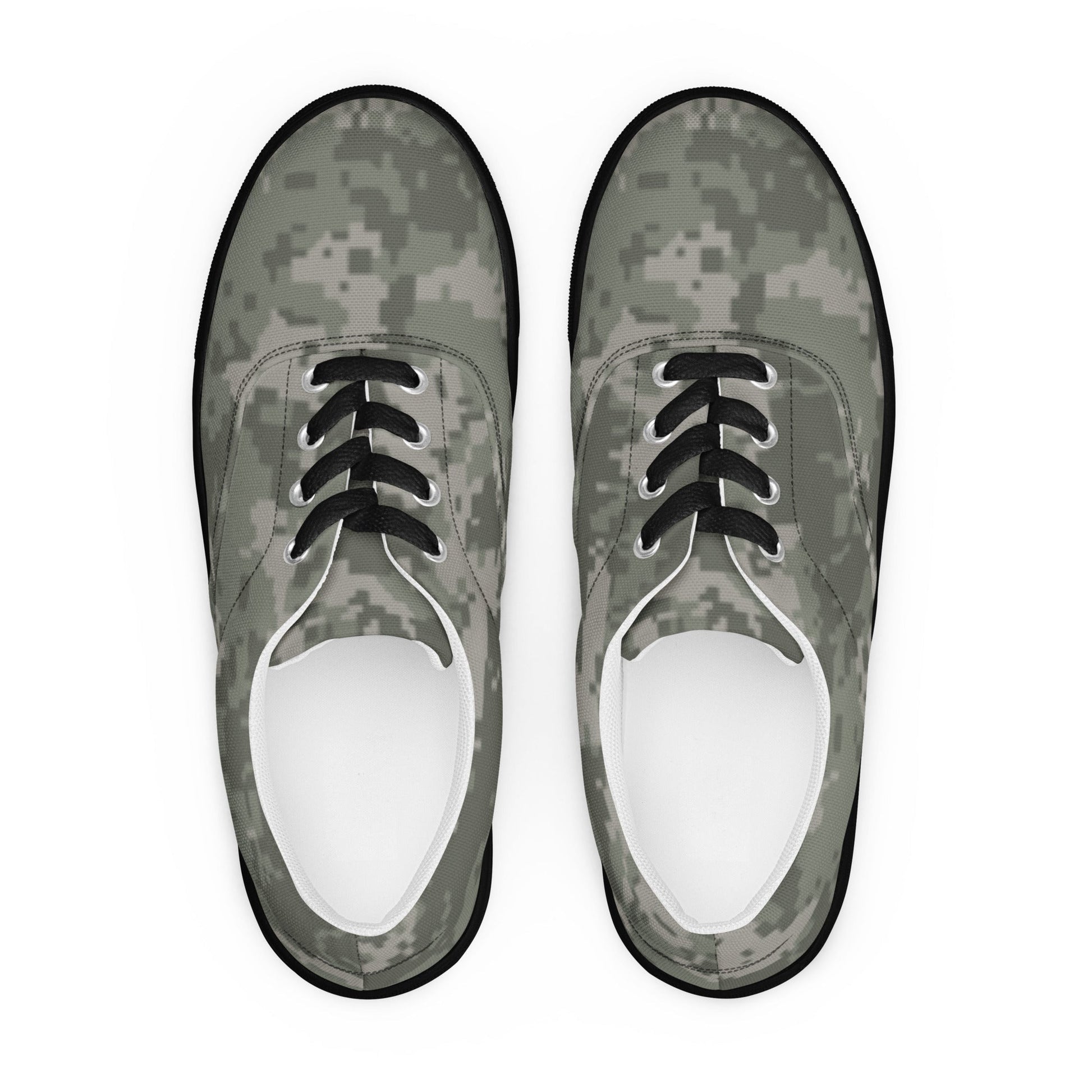 American Digital Army Combat Uniform (ACU) CAMO Mens Lace-Up Canvas Shoes - Lace-up