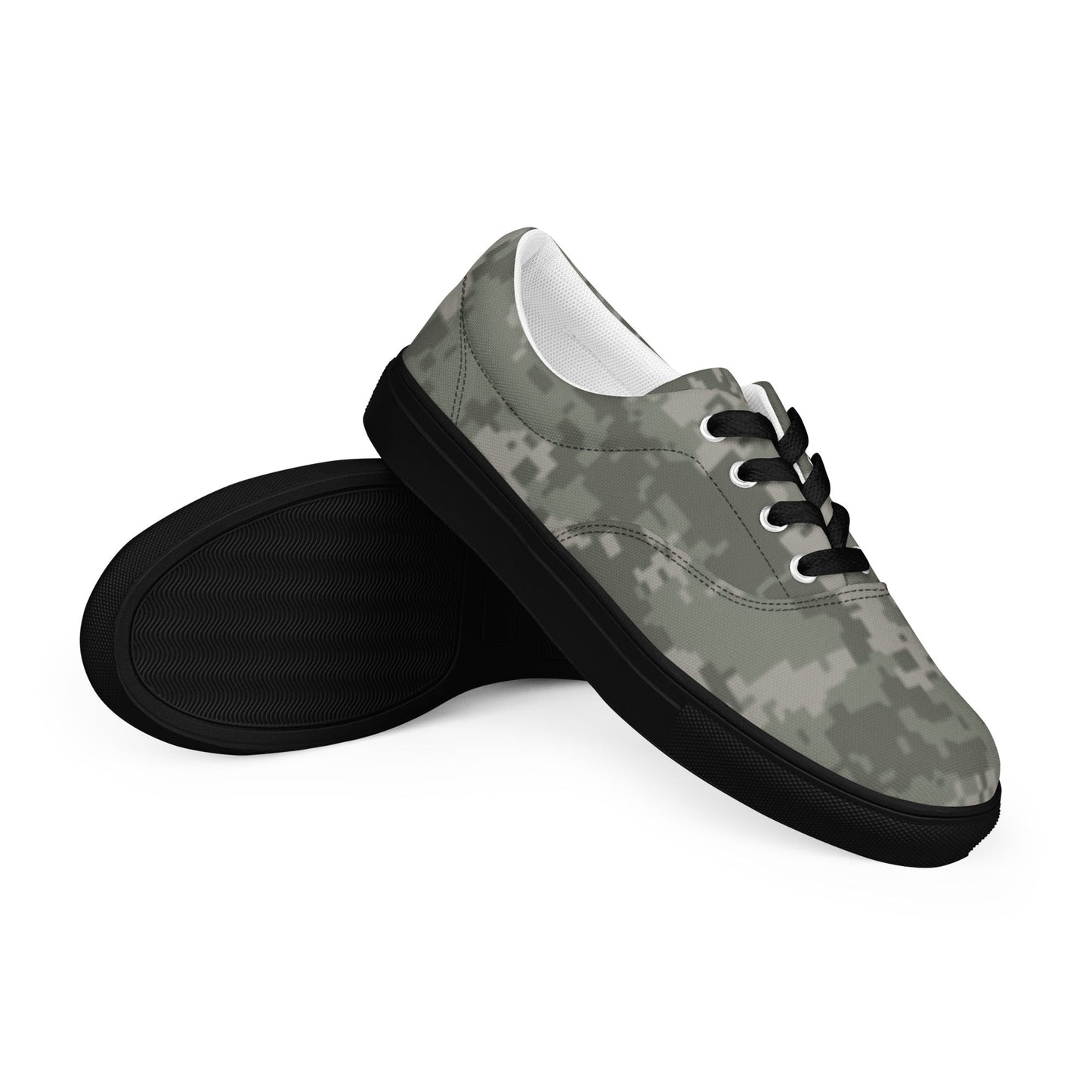 American Digital Army Combat Uniform (ACU) CAMO Mens Lace-Up Canvas Shoes - 5 - Lace-up