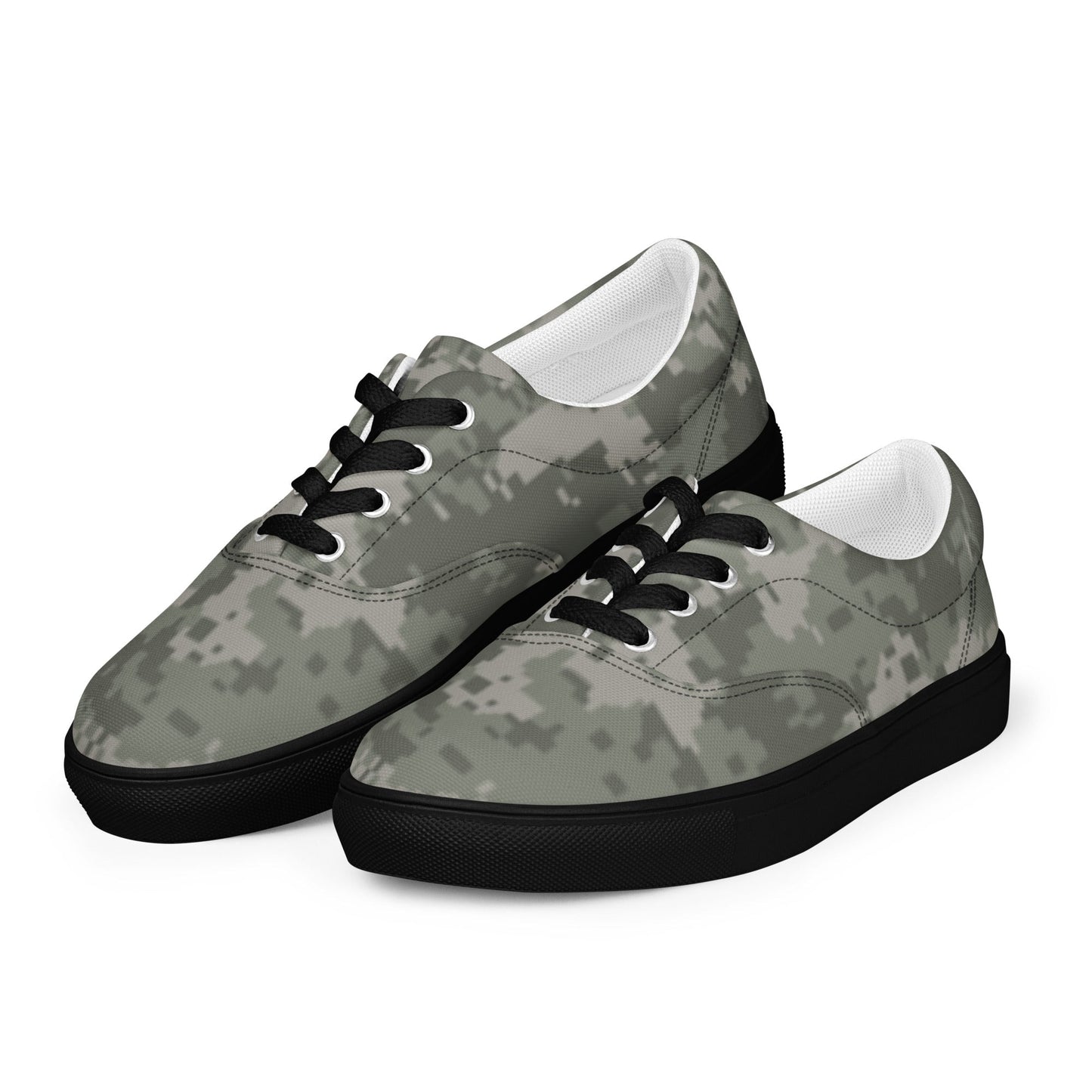 American Digital Army Combat Uniform (ACU) CAMO Mens Lace-Up Canvas Shoes - Lace-up